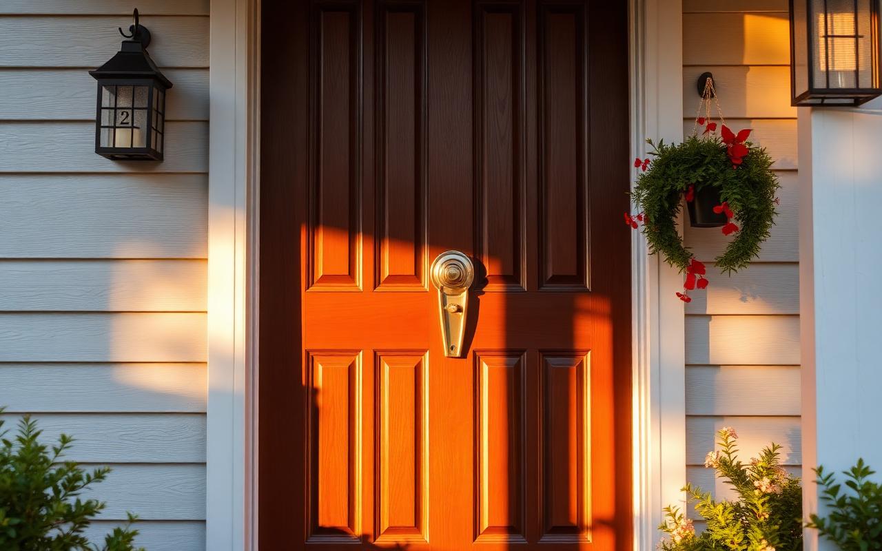 Residential locksmith installing a lock at a home in Wesley Chapel, NC